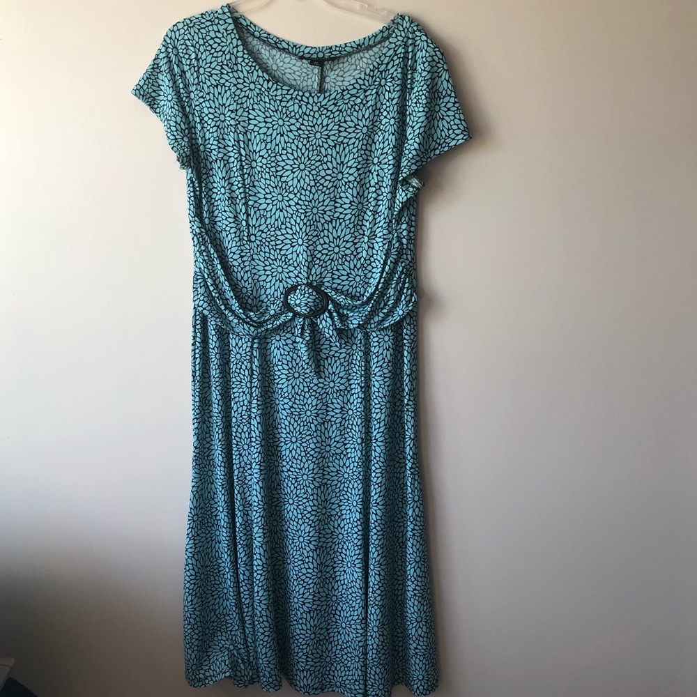 Blue floral dress